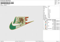 NIKE MEXICO Embroidery File 6 size