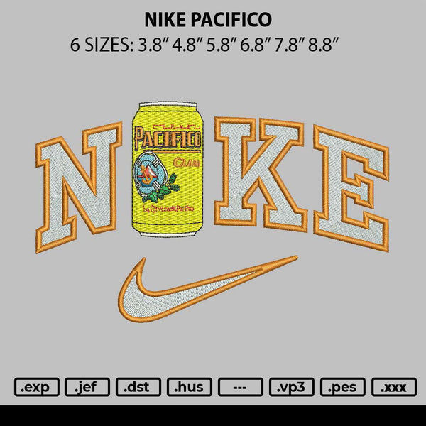 Nike Pacifico Embroidery File 6 sizes