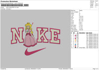 Nike Princess 3024 Embroidery File 6 sizes