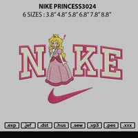 Nike Princess 3024 Embroidery File 6 sizes