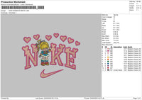 Nike Girl2405 Embroidery File 6 sizes