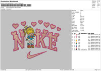 Nike Girl2405 Embroidery File 6 sizes