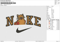 NIKE RED PANDA Embroidery File 6 size