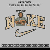 Nike Rod V3 Embroidery File 6 sizes