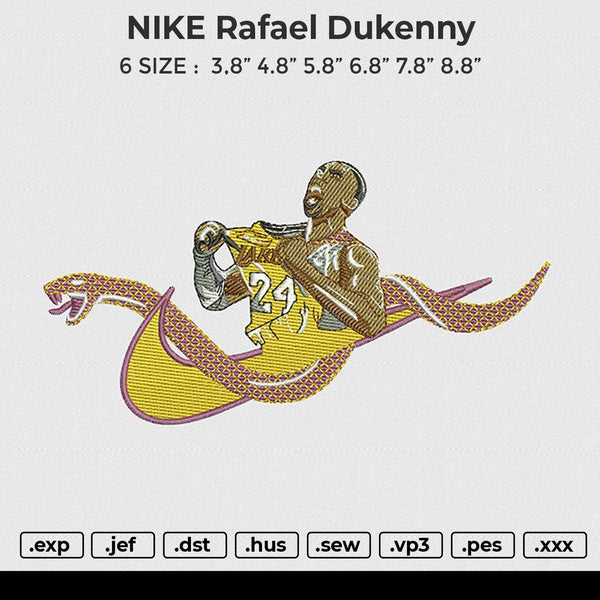 NIKE Rafael Dukenny Embroidery File6 size