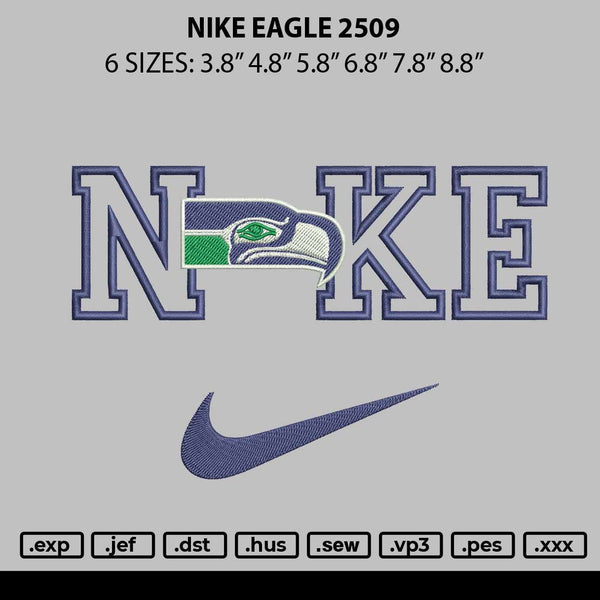 Nike Eagle 2509 Embroidery File 6 sizes