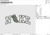 NIKE SLIPPERS Embroidery File 6 size