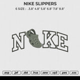 NIKE SLIPPERS Embroidery File 6 size