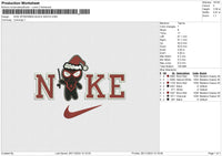 NIKE SPIDERMAN BLACK SANTA Embroidery File 6 size