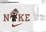 NIKE SPIDERMAN BLACK SANTA Embroidery File 6 size