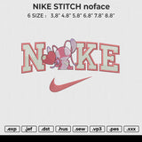 NIKE STITCH noface Embroidery File 6 size