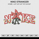 NIKE STRANGER Embroidery File 6 size