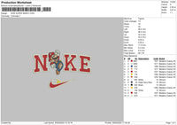 Nike Mario 3024 Embroidery File 6 sizes