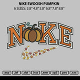 Nike Swoosh Pumpkin Embroidery File 6 size