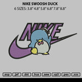 Nike Swoosh Duck Embroidery File 6 sizes