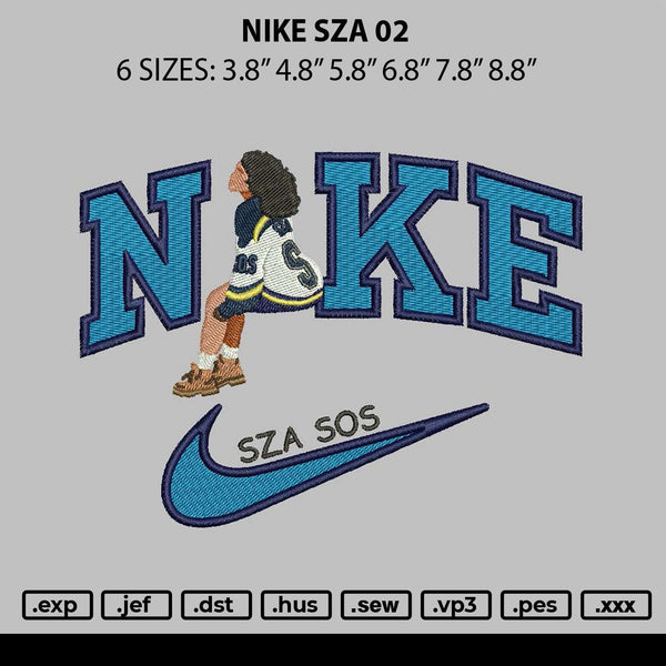 Nike Sza 02 Embroidery File 6 sizes
