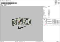 Nike Snoopy 1908 Embroidery File 6 sizes