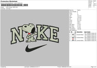 Nike Snoopy 1908 Embroidery File 6 sizes