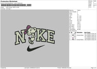 Nike Snoopy 1908 V2 Embroidery File 6 sizes