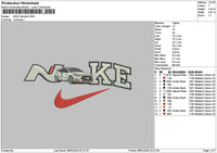 Nike Car White 0802 Embroidery File 6 sizes