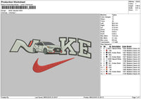 Nike Car White 0802 Embroidery File 6 sizes