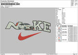 Nike Car White 0802 Embroidery File 6 sizes