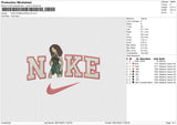 nike women muscle Embroidery File 6 size