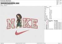 nike women muscle Embroidery File 6 size