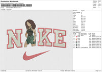 nike women muscle Embroidery File 6 size