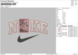 Nike Book Embroidery File 6 sizes