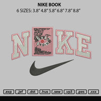 Nike Book Embroidery File 6 sizes