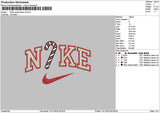 Nike Candy Xmas V3 Embroidery File 6 sizes