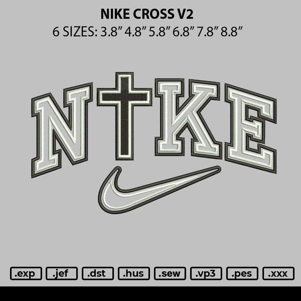 Nike Cross V2 Embroidery File 6 sizes