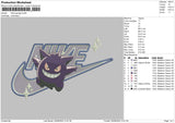 Nike Gengar 24 Embroidery File 6 sizes