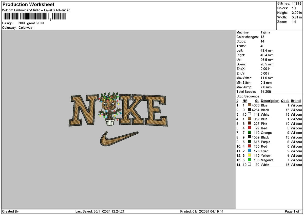 Nike Groot 02 Embroidery File 6 sizes – embrostudio