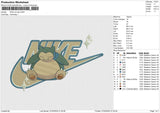 NIKE Snorlax Embroidery File 6 size