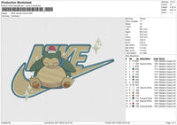 Nike Snorlax Xmas Embroidery File 6 size