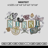 Nikkitext Embroidery File 6 sizes
