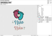 NINO NINA Embroidery File 10 size