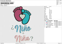 NINO NINA Embroidery File 10 size