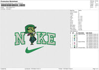 NIke Disgust Embroidery File 6 size