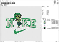 NIke Disgust Embroidery File 6 size