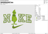 NIke Grinch v5 Embroidery File 6 size