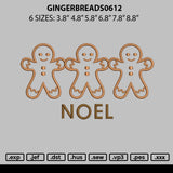 Gingerbreads0612 Embroidery File 6 sizes