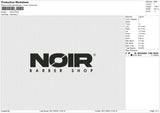 NOIR Embroidery File 6 size