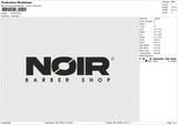 NOIR Embroidery File 6 size