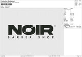 NOIR Embroidery File 6 size