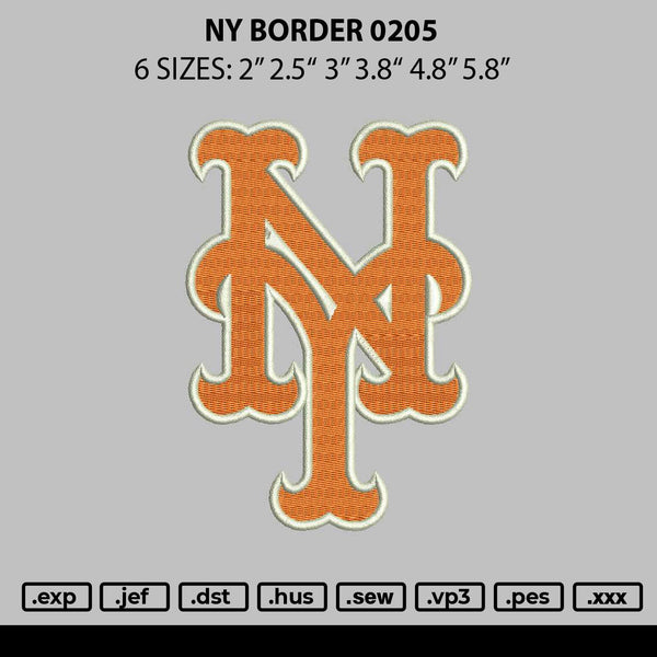 Ny Border 0205 Embroidery File 6 sizes