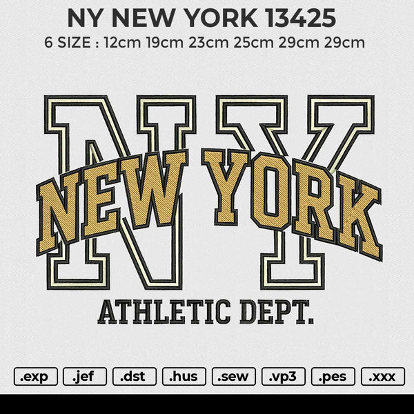 NY NEW YORK 13425 Embroidery File 6 size