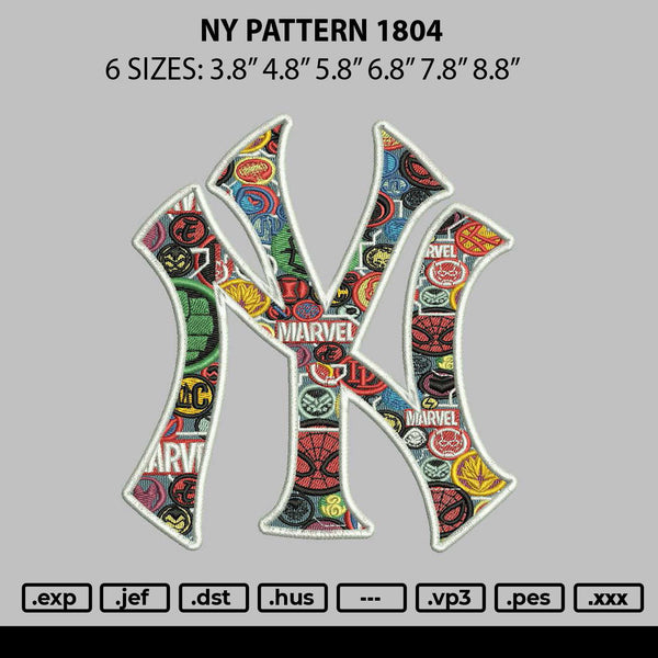 Ny Pattern 1804 Embroidery File 6 sizes